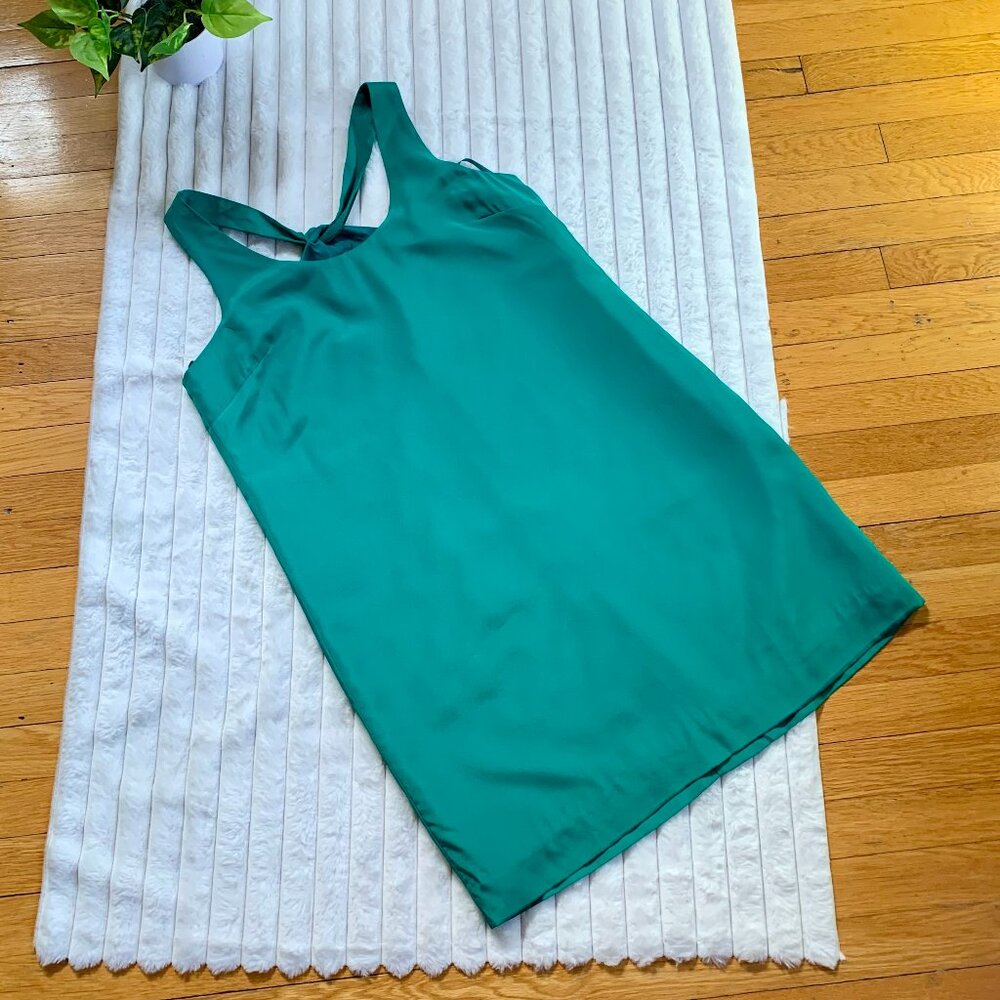 NWT J.Crew Women's Summer Racer Back Shift Dress | Emerald Green | 14